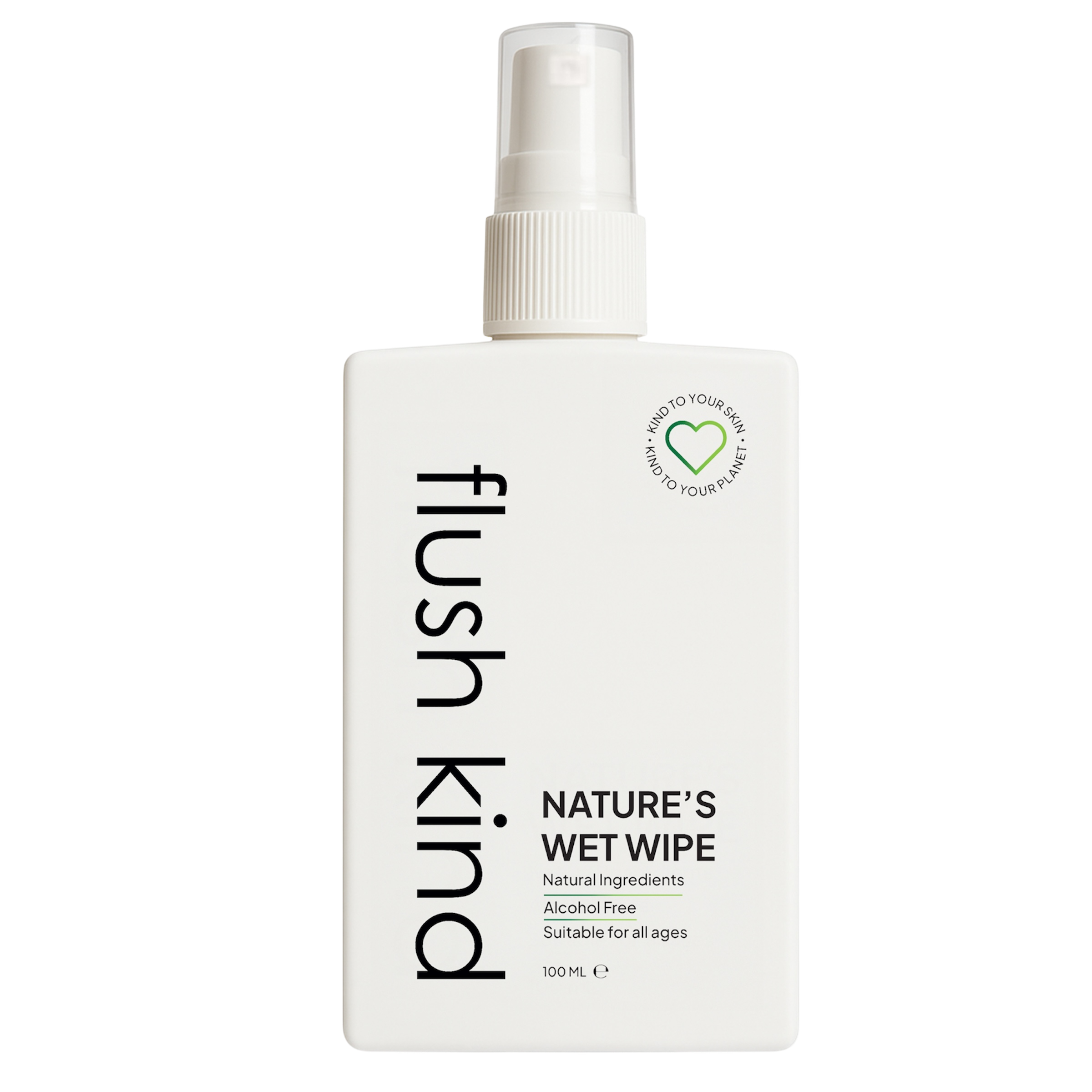 Flush Kind Nature's Wet Wipe bottle