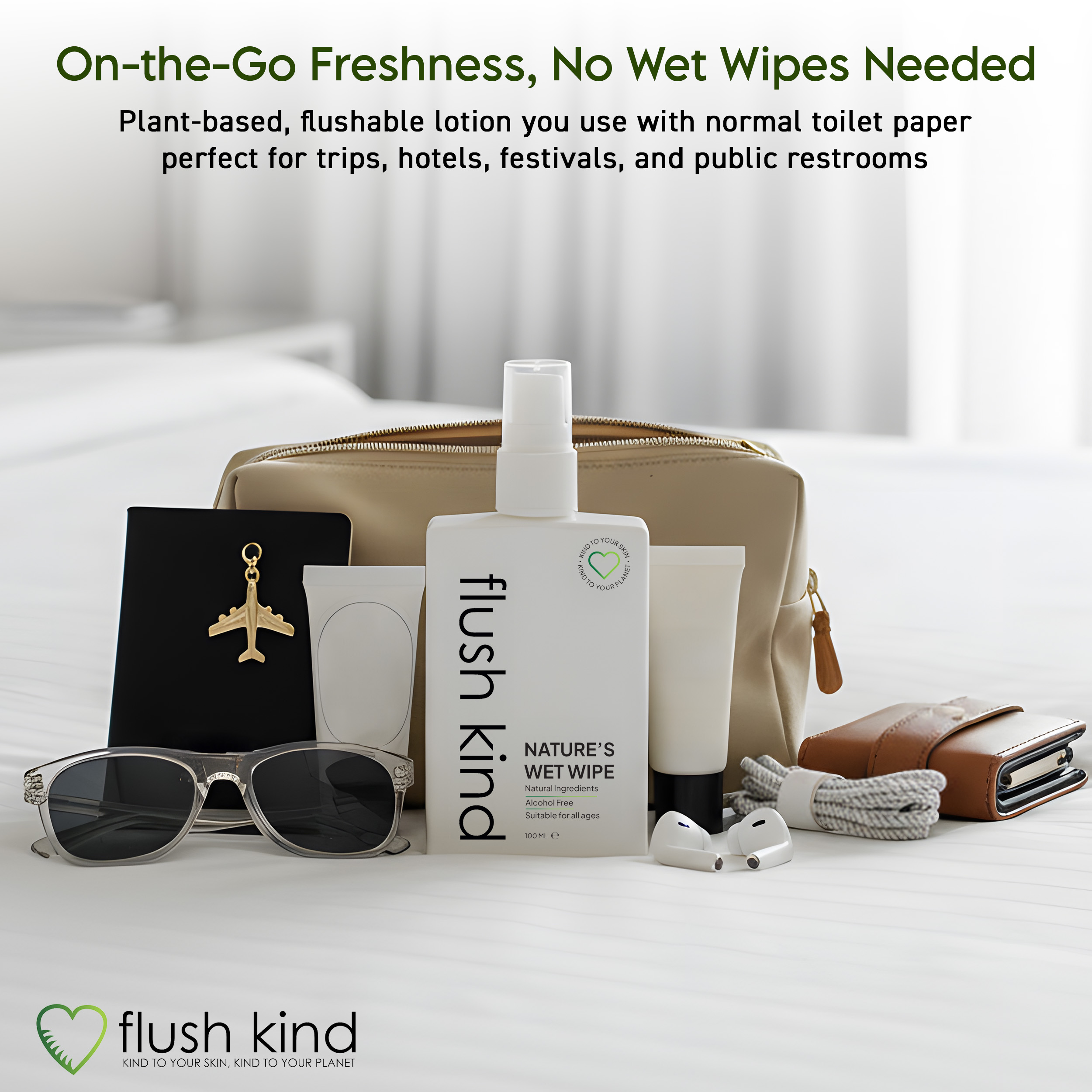 Flush Kind packed for travel